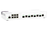 QNAP 4 x SFP+|RJ45 | 6 x RJ-45 | Web | 16K | 110Gbps | 1.15 kg (QSW-M2106-4C)