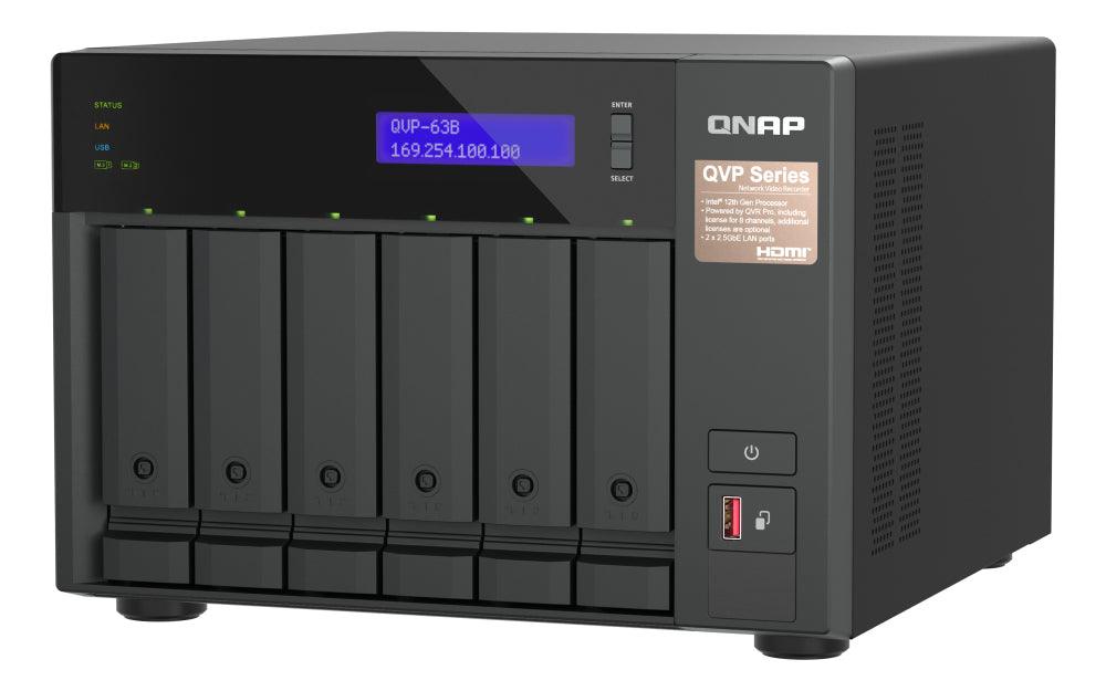 QNAP 6-bay high-performance NVR for SMBs and SOHO (QVP-63B)
