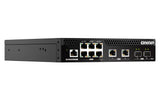 QNAP 6 port 2.5Gbps | 2 ports 10GbE SFP+ | 2 ports 10GbE RJ45 | web managed switch | half-rackmount design | 2 Years WTY (QSW-M2106R-2S2T)