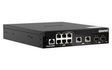 QNAP 6 port 2.5Gbps | 2 ports 10GbE SFP+ | 2 ports 10GbE RJ45 | web managed switch | half-rackmount design | 2 Years WTY (QSW-M2106R-2S2T)