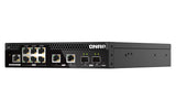 QNAP 6 port 2.5Gbps | 2 ports 10GbE SFP+ | 2 ports 10GbE RJ45 | web managed switch | half-rackmount design | 2 Years WTY (QSW-M2106R-2S2T)