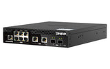 QNAP 6 port 2.5Gbps | 2 ports 10GbE SFP+ | 2 ports 10GbE RJ45 | web managed switch | half-rackmount design | 2 Years WTY (QSW-M2106R-2S2T)
