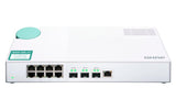 QNAP 8x RJ-45 1GbE | 1x 10GbE SFP+|RJ45 Combo | 2x 10GbE SFP+ | Unmanaged | 100-240 VAC | 50|60 Hz | 0.77 kg (QSW-308-1C)