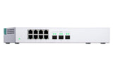 QNAP 8x RJ-45 1GbE | 3x 10GbE SFP+ | Unmanaged | 100-240 VAC | 50|60 Hz | 0.74 kg (QSW-308S)