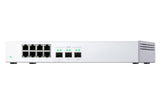 QNAP 8x RJ-45 1GbE | 3x 10GbE SFP+ | Unmanaged | 100-240 VAC | 50|60 Hz | 0.74 kg (QSW-308S)