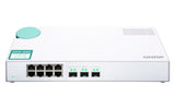 QNAP 8x RJ-45 1GbE | 3x 10GbE SFP+ | Unmanaged | 100-240 VAC | 50|60 Hz | 0.74 kg (QSW-308S)