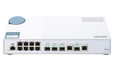 QNAP 8x RJ45 1GbE | 2x 10GbE SFP+|RJ45 Combo | 2x 10GbE SFP+ | Web Managed | 100-240VAC | 50|60 Hz | 1.15 kg (QSW-M408-2C)