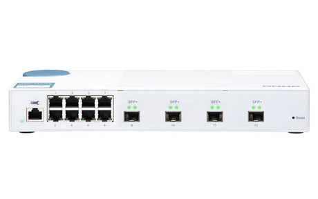 QNAP 8x RJ45 1GbE | 4x 10GbE SFP+ | Web Managed | 100-240VAC | 50|60 Hz | 1.145 kg (QSW-M408S)