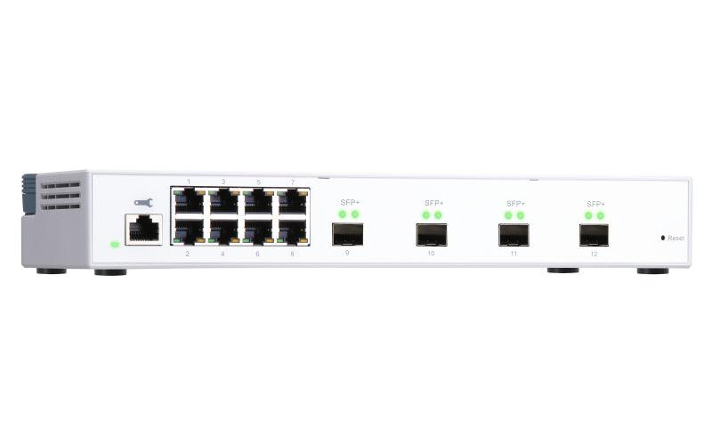 QNAP 8x RJ45 1GbE | 4x 10GbE SFP+ | Web Managed | 100-240VAC | 50|60 Hz | 1.145 kg (QSW-M408S)