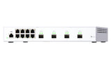 QNAP 8x RJ45 1GbE | 4x 10GbE SFP+ | Web Managed | 100-240VAC | 50|60 Hz | 1.145 kg (QSW-M408S)