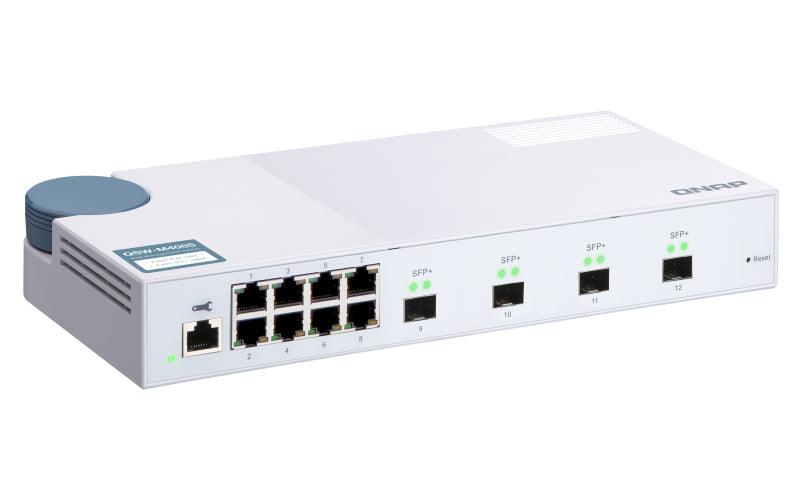 QNAP 8x RJ45 1GbE | 4x 10GbE SFP+ | Web Managed | 100-240VAC | 50|60 Hz | 1.145 kg (QSW-M408S)