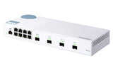 QNAP 8x RJ45 1GbE | 4x 10GbE SFP+ | Web Managed | 100-240VAC | 50|60 Hz | 1.145 kg (QSW-M408S)