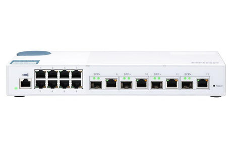 QNAP 8x RJ45 1GbE | 4x 10GbE SFP+|RJ45 Combo | Web Managed | 100-240VAC | 50|60 Hz | 1.15 kg (QSW-M408-4C)