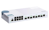 QNAP 8x RJ45 1GbE | 4x 10GbE SFP+|RJ45 Combo | Web Managed | 100-240VAC | 50|60 Hz | 1.15 kg (QSW-M408-4C)