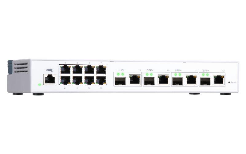 QNAP 8x RJ45 1GbE | 4x 10GbE SFP+|RJ45 Combo | Web Managed | 100-240VAC | 50|60 Hz | 1.15 kg (QSW-M408-4C)
