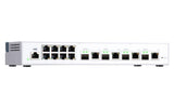 QNAP 8x RJ45 1GbE | 4x 10GbE SFP+|RJ45 Combo | Web Managed | 100-240VAC | 50|60 Hz | 1.15 kg (QSW-M408-4C)