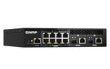 QNAP 8x RJ45 2.5GbE | 2x 10GbE SFP+|RJ45 Combo | Web Managed | 100-240VAC | 50|60 Hz | 43.3 x 207 x 199.5 mm | 1.2 kg (QSW-M2108R-2C)