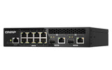 QNAP 8x RJ45 2.5GbE | 2x 10GbE SFP+|RJ45 Combo | Web Managed | 100-240VAC | 50|60 Hz | 43.3 x 207 x 199.5 mm | 1.2 kg (QSW-M2108R-2C)