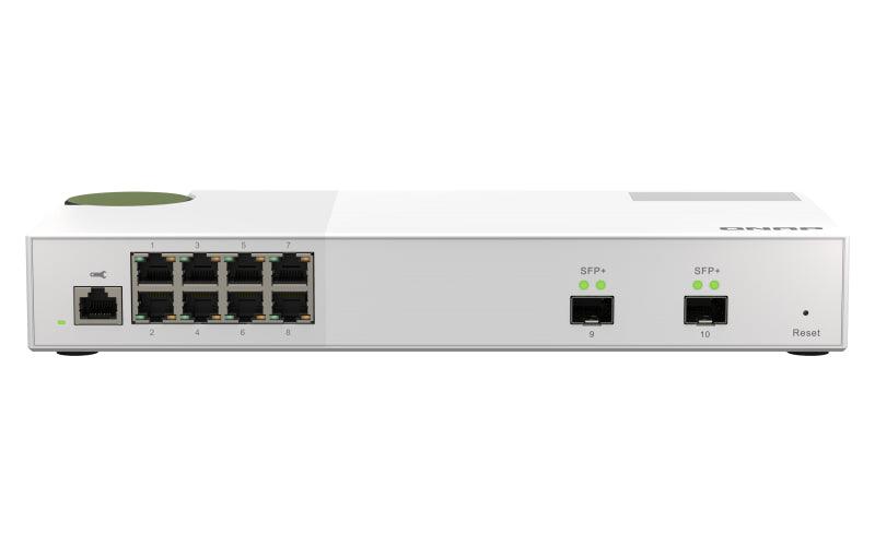 QNAP 8x RJ45 2.5GbE | 8x 10GbE SFP+ | Web Managed | 12V DC | 1.12 kg (QSW-M2108-2S)
