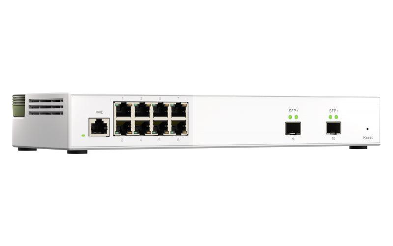 QNAP 8x RJ45 2.5GbE | 8x 10GbE SFP+ | Web Managed | 12V DC | 1.12 kg (QSW-M2108-2S)