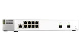 QNAP 8x RJ45 2.5GbE | 8x 10GbE SFP+ | Web Managed | 12V DC | 1.12 kg (QSW-M2108-2S)