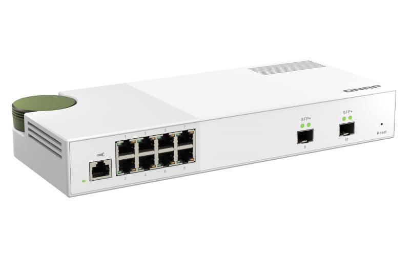 QNAP 8x RJ45 2.5GbE | 8x 10GbE SFP+ | Web Managed | 12V DC | 1.12 kg (QSW-M2108-2S)