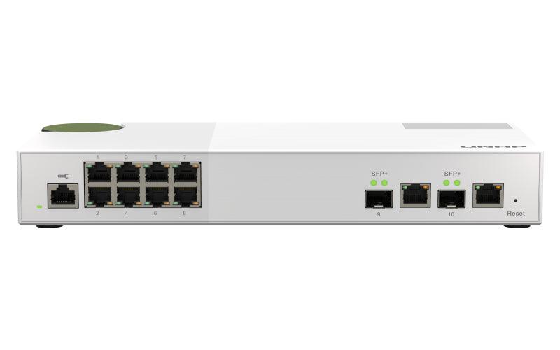 QNAP 8x RJ45 2.5GbE | 8x 10GbE SFP+|RJ45 Combo | Web Managed | 12V DC | 1.12 kg (QSW-M2108-2C)