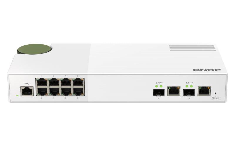 QNAP 8x RJ45 2.5GbE | 8x 10GbE SFP+|RJ45 Combo | Web Managed | 12V DC | 1.12 kg (QSW-M2108-2C)