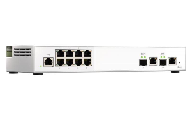 QNAP 8x RJ45 2.5GbE | 8x 10GbE SFP+|RJ45 Combo | Web Managed | 12V DC | 1.12 kg (QSW-M2108-2C)