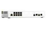 QNAP 8x RJ45 2.5GbE | 8x 10GbE SFP+|RJ45 Combo | Web Managed | 12V DC | 1.12 kg (QSW-M2108-2C)