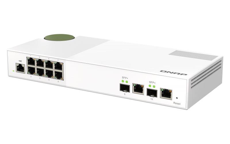 QNAP 8x RJ45 2.5GbE | 8x 10GbE SFP+|RJ45 Combo | Web Managed | 12V DC | 1.12 kg (QSW-M2108-2C)