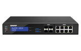 QNAP Intel Atom C3758R 8-core 2.4 GHz | 16GB DDR4 2400MHz Non-ECC UDIMM | 4 x SFP+ | 8 x RJ-45 | 2 x M.2 | USB (QUCPE-3034-C3758R-16G)