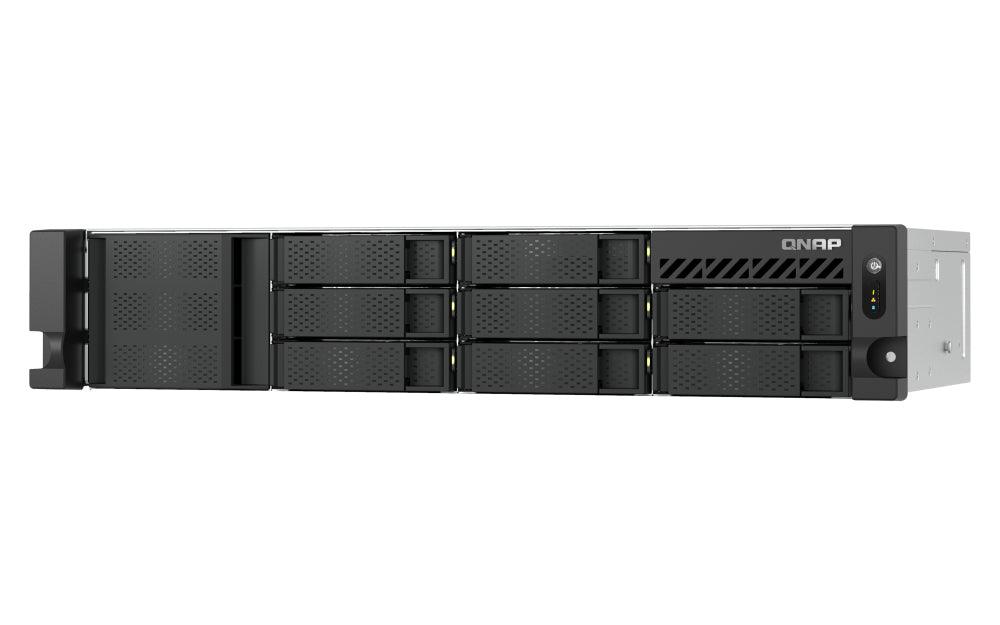 QNAP Intel Atom C5125 8-core processor | 2.8GHz | 64-bit x86 | 8 GB DDR4 | Flash Memory 5GB | Hot-swap | 2.5G|1G|100M | 2U | 250W PSU | 100 - 240V | Black (TS-855EU-8G)