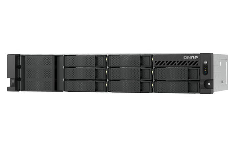 QNAP Intel Atom C5125 8-core processor | 2.8GHz | 64-bit x86 | 8 GB DDR4 | Flash Memory 5GB | Hot-swap | 2.5G|1G|100M | 2U | 250W PSU | 100 - 240V | Black (TS-855EU-8G)