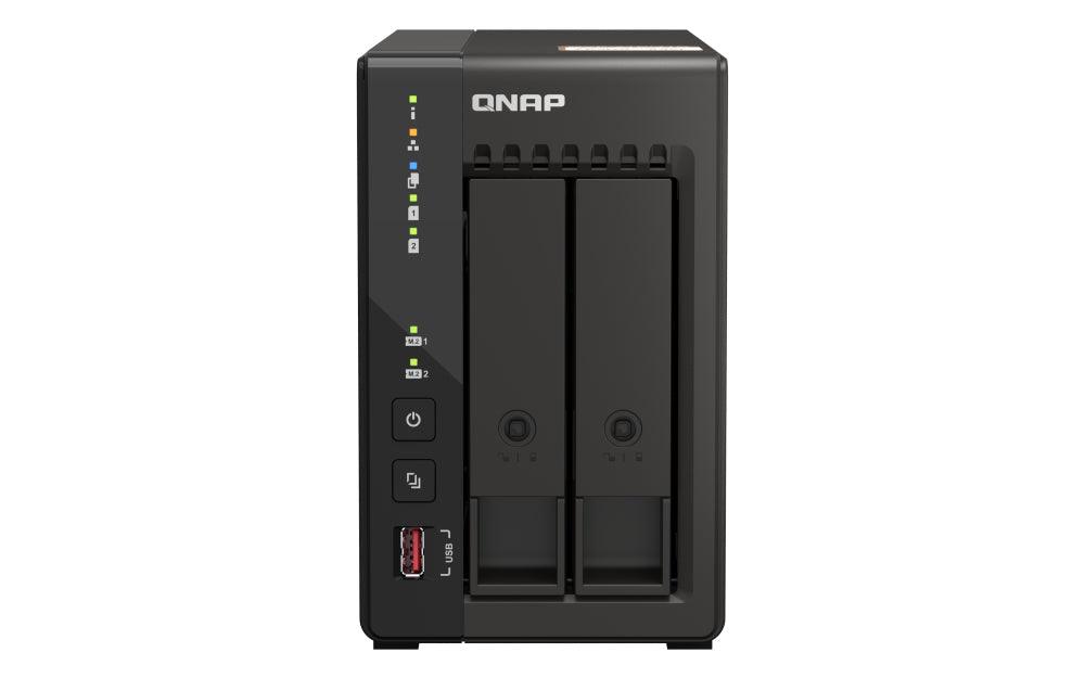 QNAP Intel Celeron J6412 | Intel UHD Graphics | 2 x SO-DIMM DDR4 | 2x RJ45 | 2x USB 2.0 | 2x USB 3.2 Gen 2 | 2x HDMI | Tower | QVR Pro OS (QVP-21C)