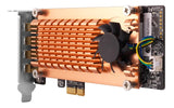 QNAP QWA-AC2600 | PCI Express 2.0 x1 | 2.4|5 GHz | IEEE 802.11b|g|n|ac|a | 54-1733 Mbps | 4x RP-SMA | 160x90.3x20.6 | (QWA-AC2600)