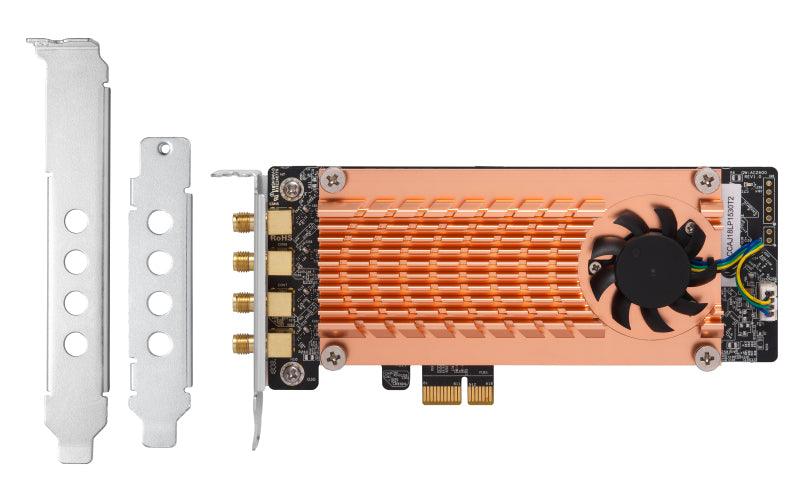 QNAP QWA-AC2600 | PCI Express 2.0 x1 | 2.4|5 GHz | IEEE 802.11b|g|n|ac|a | 54-1733 Mbps | 4x RP-SMA | 160x90.3x20.6 | (QWA-AC2600)