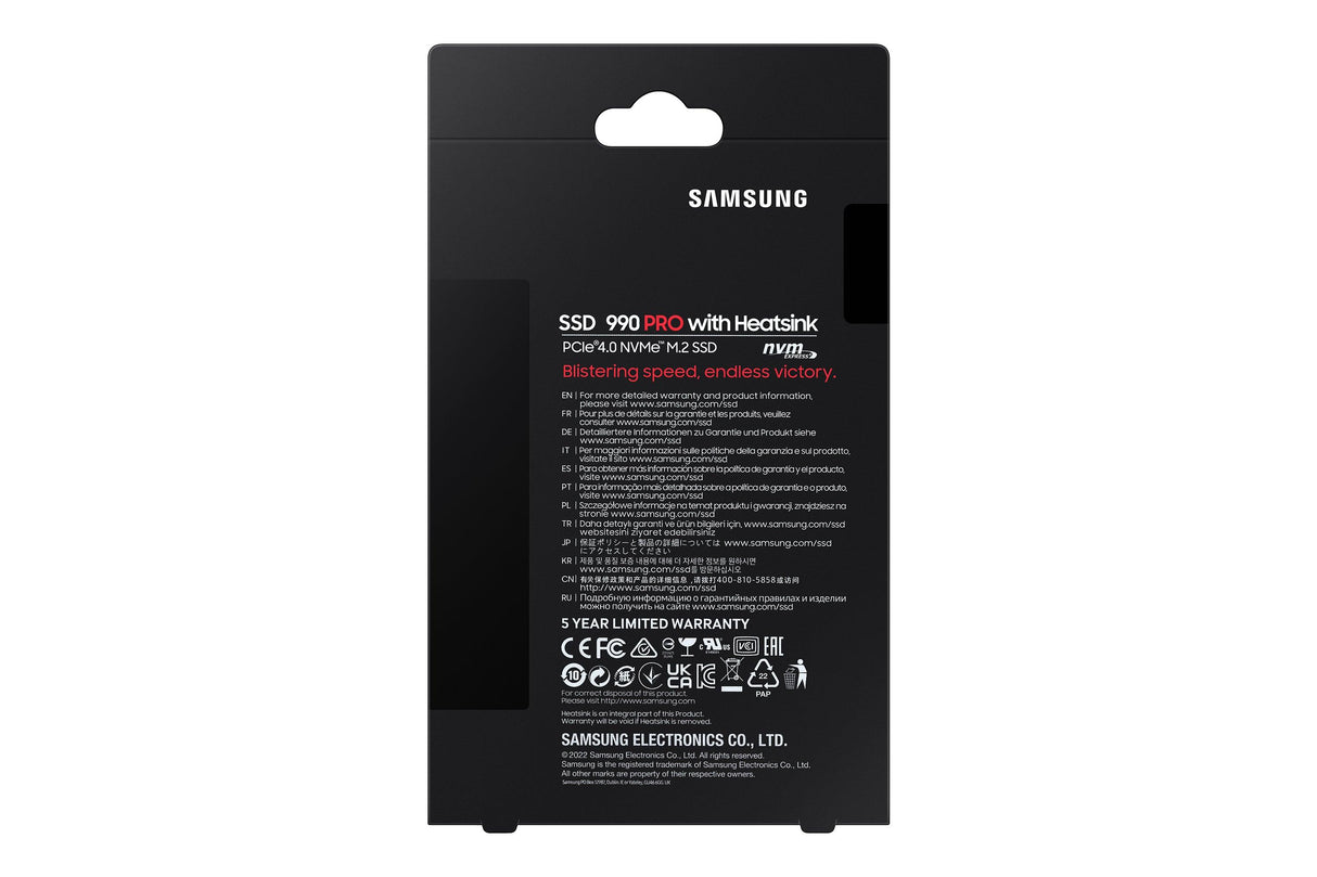 SAMSUNG 4 TB | V-NAND TLC | PCIe Gen 4.0 x4 | NVMe 2.0 | M.2 (2280) | 28 g (MZ-V9P4T0CW)