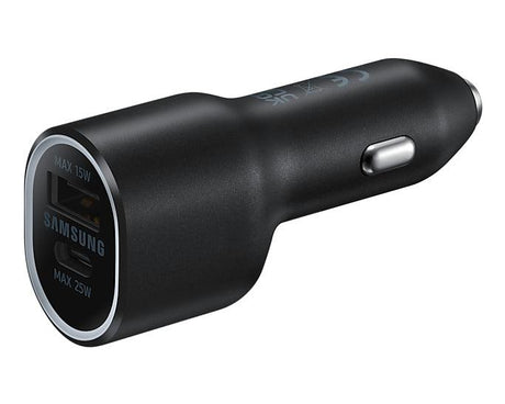 SAMSUNG Dual port car charger | USB-C 1 Port + USB-A | 80 x 34 x 26 mm | 36.5 g (EP-L4020NBEGWW)