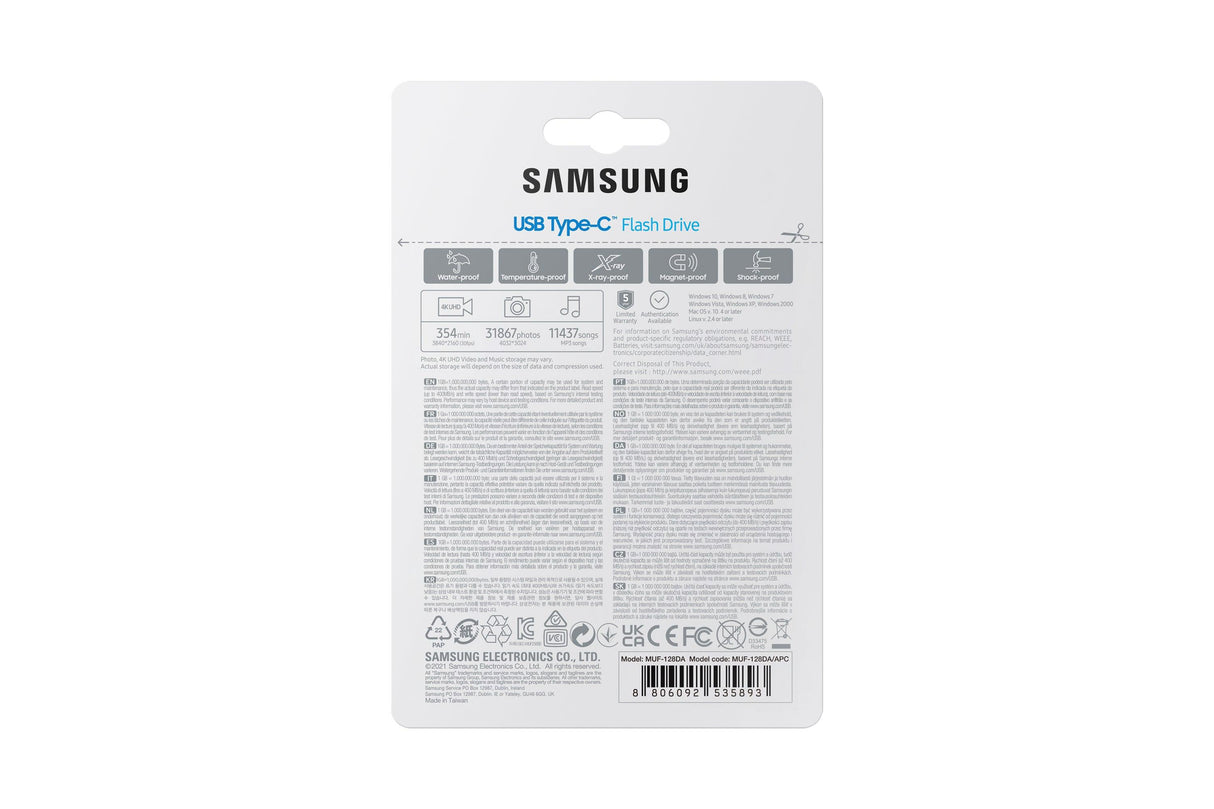 SAMSUNG MUF-128DA USB flash drive 128 GB USB Type-C 3.2 Gen 1 (3.1 Gen 1) Blue (MUF-128DA/APC)