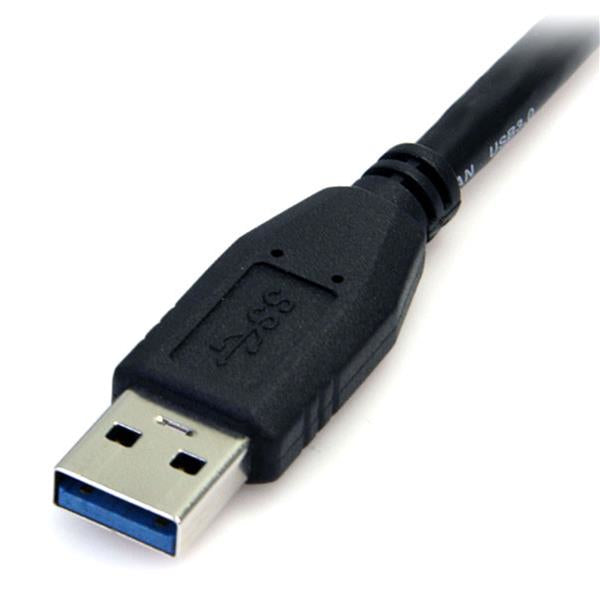 STARTECH 0.5m (1.5ft) Black SuperSpeed USB 3.0 Cable A to Micro B - USB 3.0 Micro B Cable - 1x USB 3 A (M) | 1x USB 3 Micro B (M) 50cm (USB3AUB50CMB)