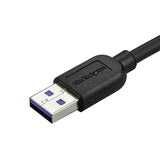 STARTECH 0.5m 20in Slim Micro USB 3.0 Cable M|M - Left-Angle Micro-USB - USB 3.0 A to Micro B - Angled Micro USB - USB 3.1 Gen 1 5Gbps (USB3AU50CMLS)