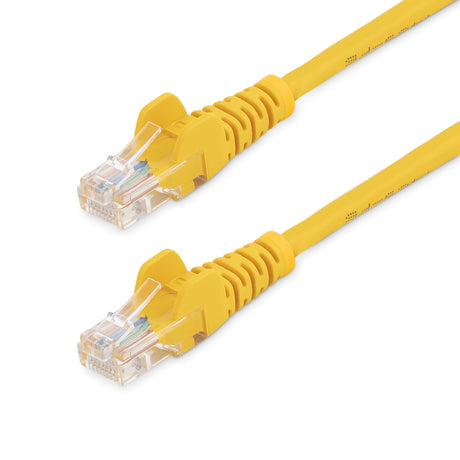 STARTECH 0.5m Yellow Cat5e Patch Cable with Snagless RJ45 Connectors - Short Ethernet Cable - 0.5 m Cat 5e UTP Cable (45PAT50CMYL) (45PAT50CMYL)