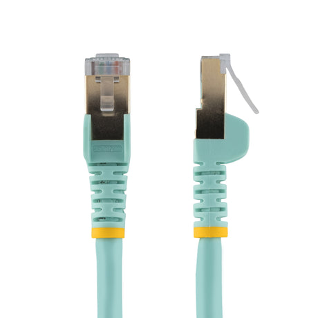 STARTECH 1.5 m CAT6a Cable - Aqua - RJ45 Ethernet Cable - Snagless - CAT6a STP Cord - Copper Wire - 10Gb (6ASPAT150CMAQ) (6ASPAT150CMAQ)