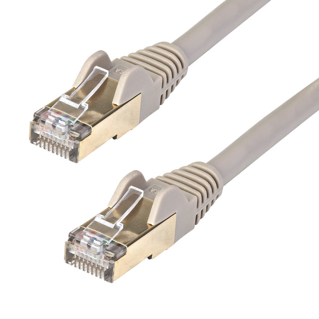 STARTECH 1.5 m CAT6a Cable - Grey - RJ45 Ethernet Cable - Snagless - CAT6a STP Cord - Copper Wire - 10Gb (6ASPAT150CMGR) (6ASPAT150CMGR)