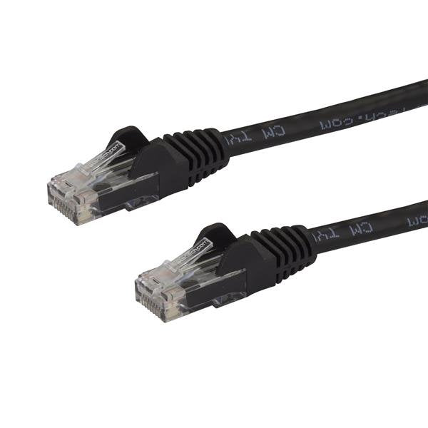 STARTECH 1.5m CAT6 Ethernet Cable - Black CAT 6 Gigabit Ethernet Wire -650MHz 100W PoE RJ45 UTP Network|Patch Cord Snagless w|Strain Relief Fluke Tested|Wiring is UL Certified|TIA (N6PATC150CMBK) (N6PATC150CMBK)