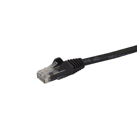 STARTECH 1.5m CAT6 Ethernet Cable - Black CAT 6 Gigabit Ethernet Wire -650MHz 100W PoE RJ45 UTP Network|Patch Cord Snagless w|Strain Relief Fluke Tested|Wiring is UL Certified|TIA (N6PATC150CMBK) (N6PATC150CMBK)