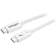 STARTECH 1.6ft (50cm) Passive Thunderbolt 3 Cable | 40Gbps | 100W PD | 4K|5K Video | Thunderbolt Cable | Compatible with USB4|DP Alt Mode | Thunderbolt 4 | USB 3.2|Type-C (TBLT34MM50CW) (TBLT34MM50CW)