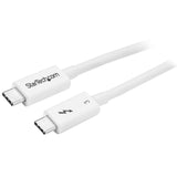 STARTECH 1.6ft (50cm) Passive Thunderbolt 3 Cable | 40Gbps | 100W PD | 4K|5K Video | Thunderbolt Cable | Compatible with USB4|DP Alt Mode | Thunderbolt 4 | USB 3.2|Type-C (TBLT34MM50CW) (TBLT34MM50CW)