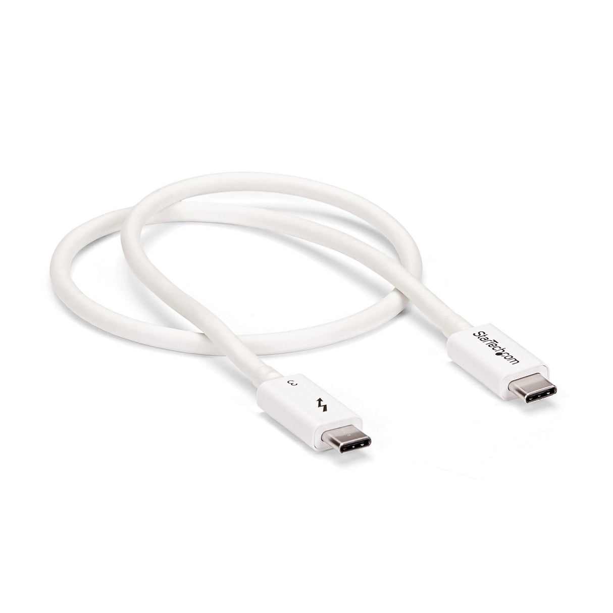 STARTECH 1.6ft (50cm) Passive Thunderbolt 3 Cable | 40Gbps | 100W PD | 4K|5K Video | Thunderbolt Cable | Compatible with USB4|DP Alt Mode | Thunderbolt 4 | USB 3.2|Type-C (TBLT34MM50CW) (TBLT34MM50CW)
